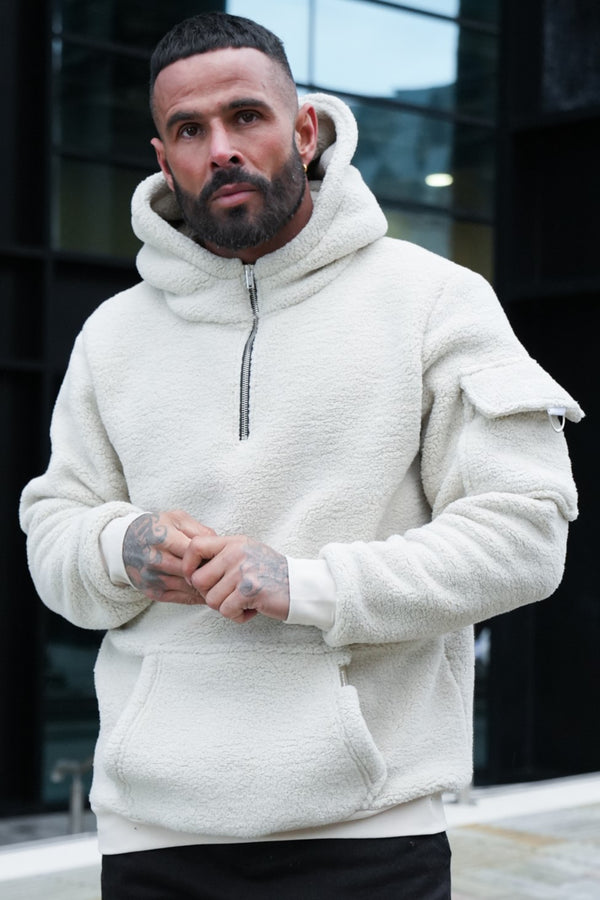 WALTHAM SHERPA HOODIE - STONE