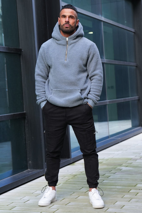 TORNIO SHERPA HOODIE - SMOKE