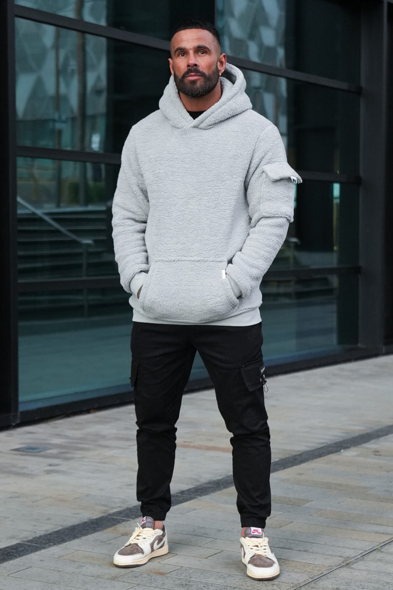 HOUSTON SHERPA HOODIE - FOSSIL