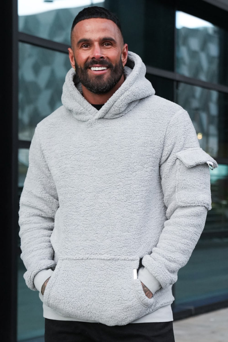 HOUSTON SHERPA HOODIE - FOSSIL