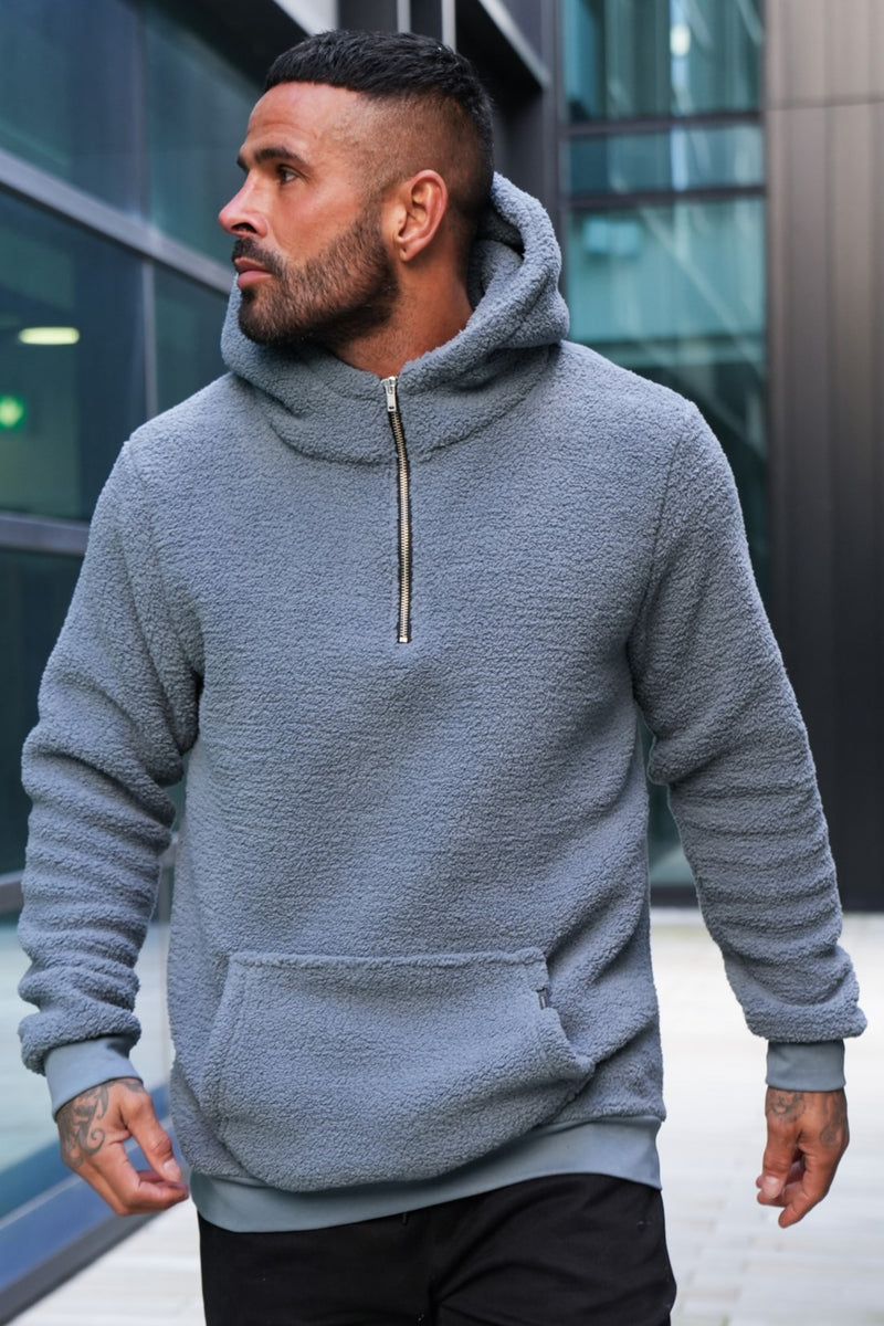 TORNIO SHERPA HOODIE - SMOKE