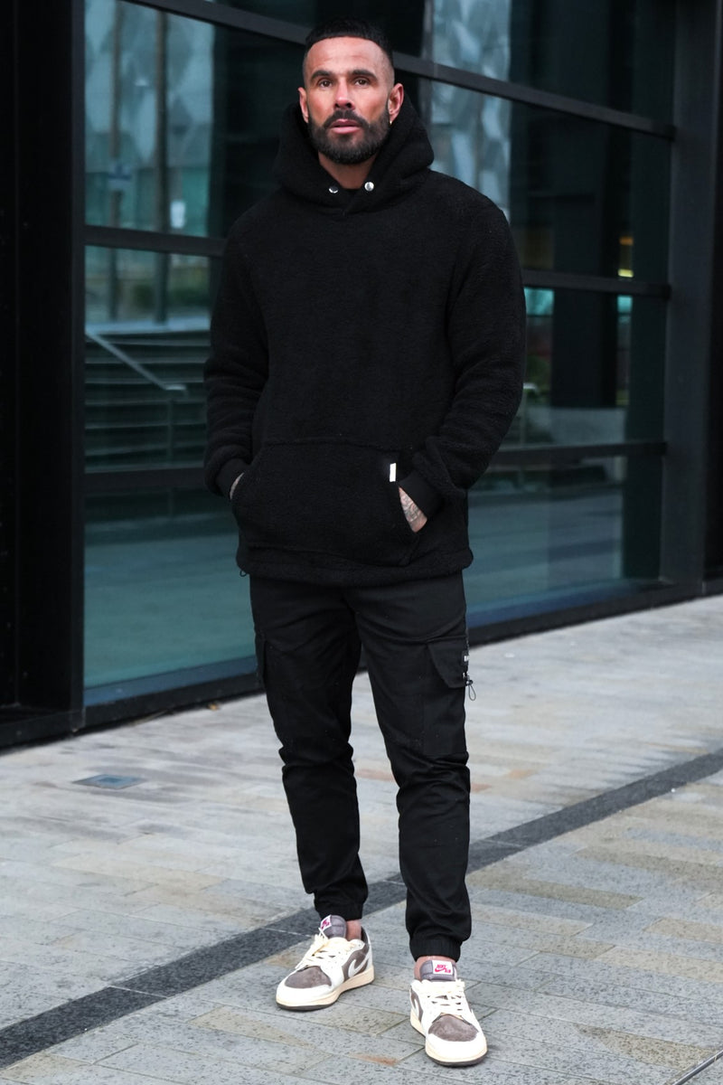 VARID SHERPA HOODIE - BLACK