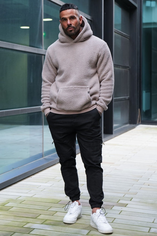 ROVAN SHERPA HOODIE - TAUPE