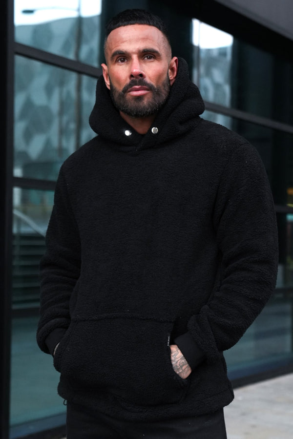 VARID SHERPA HOODIE - BLACK