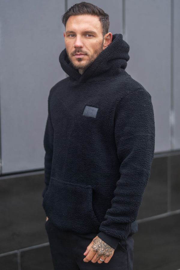 BILTON SHERPA HOODIE - BLACK