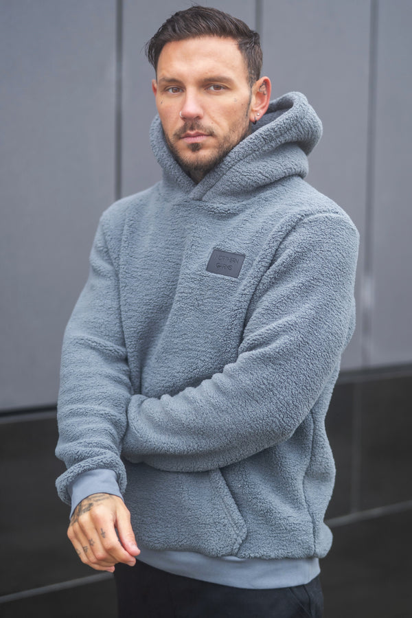 BILTON SHERPA HOODIE - STEEL